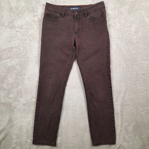 Alberto Jeans Pipe Pima Cotton Men's Regular Slim Fit‎ Vintage Twill Maroon W32